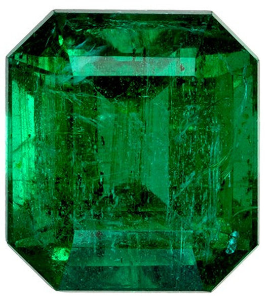 2.75 Carat Emerald Cut Vivid Green